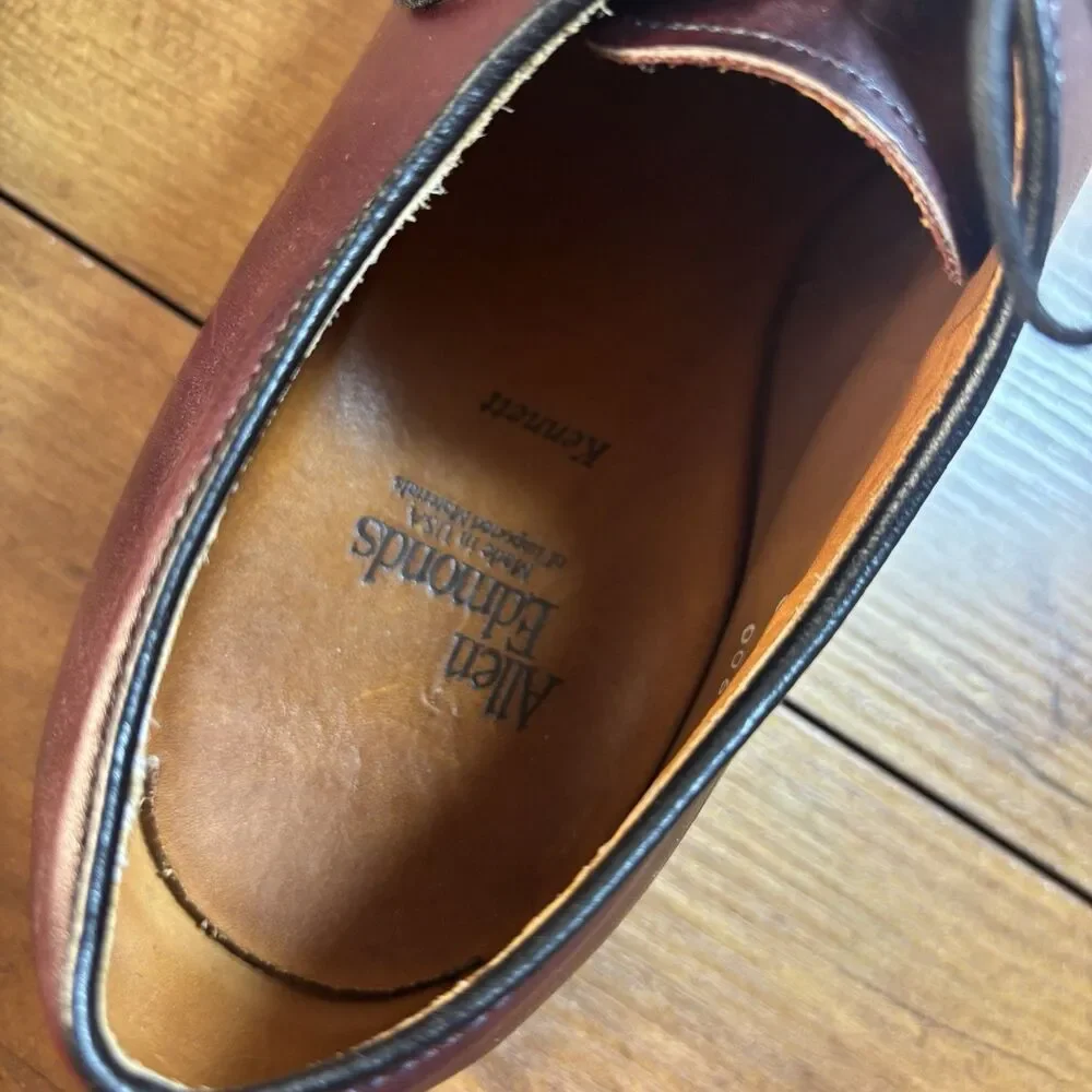 VTG Allen Edmonds Kennett 9574 Merlot Burnished Split  display picture 2